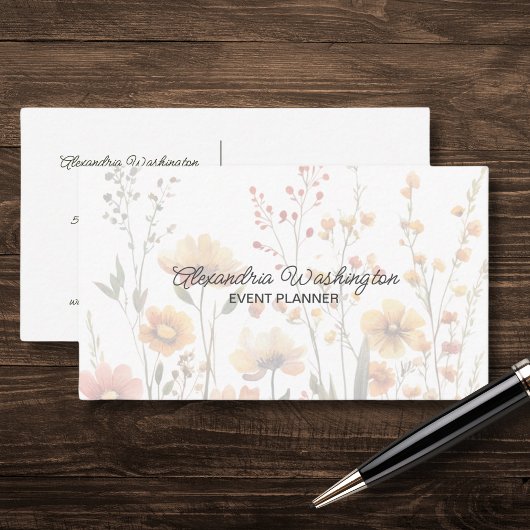 Wildflowers met QR-code Visitekaartje