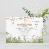 Wildflowers, metselaars potten en lichten repetiti kaart (Staand voorkant)