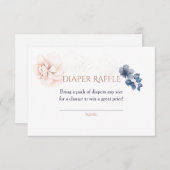 Wildflowers Modern Baby Shower Diaper Raffle Informatiekaartje (Voorkant / Achterkant)