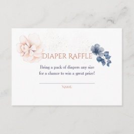 Wildflowers Modern Baby Shower Diaper Raffle Informatiekaartje