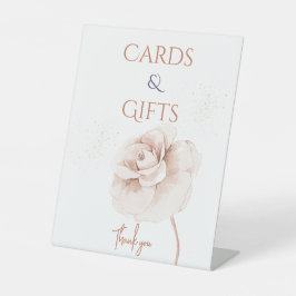 Wildflowers Modern Baby Shower Reclamebord Met Voetstuk