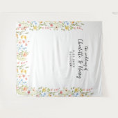 Wildflowers Modern Floral Wedding Foto Achtergrond Wandkleed (Voorkant (horizontaal))