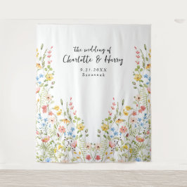 Wildflowers Moderne Tuin Trouwfoto Achtergrond Wandkleed