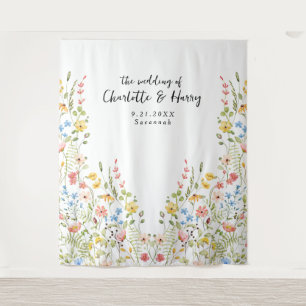 Wildflowers Moderne Tuin Trouwfoto Achtergrond Wandkleed