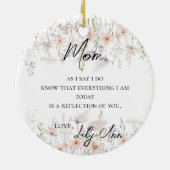 Wildflowers Moeder van de bruid Waterverf Keramisch Ornament (Achterkant)