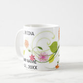 Wildflowers Mok Design, Waterverf Floral mok W (Voorkant links)