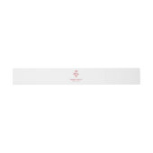 Wildflowers Monogram in Red Design Uitnodigingen Wikkel (Vlak)
