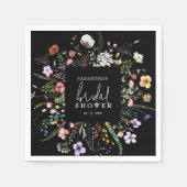 Wildflowers Moody Vrijgezellenfeest Servet (Voorkant)