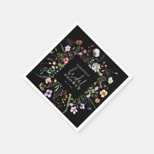 Wildflowers Moody Vrijgezellenfeest Servet (Hoek)
