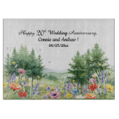 Wildflowers Mountains 20e bruiloft Jubileum Snijplank (Voorkant)