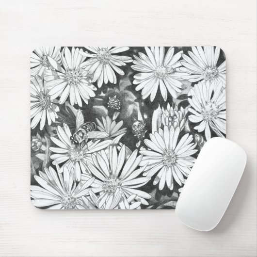 Wildflowers Mousepad Flower Sketch Computer Decor Muismat (Met muis)