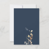 Wildflowers Navy Blue Boho Botanical Save The Date (Achterkant)