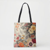 Wildflowers op Beige Tote Bag (Voorkant)