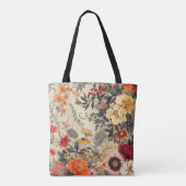 Wildflowers op Beige Tote Bag (Achterkant)