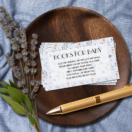 Wildflowers op Blue Baby shower Boek aanvragen Informatiekaartje