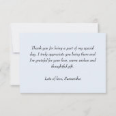 Wildflowers op Blue Boy Baby shower Bedankkaart (Achterkant)