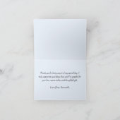 Wildflowers op Blue Boy Baby shower Bedankkaart (Binnen)