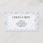Wildflowers op Blue Boy Baby shower Luier Raffle Informatiekaartje (Voorkant)