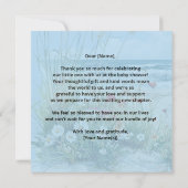 Wildflowers op het strand Baby shower Bedankkaart (Achterkant)