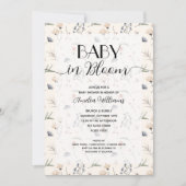 Wildflowers op Ivory Baby in Bloom Shower Kaart (Voorkant)
