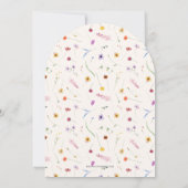 Wildflowers op Ivory Baby shower Arch Top Kaart (Achterkant)