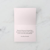 Wildflowers op Pink Girl Baby shower Bedankkaart (Binnen)