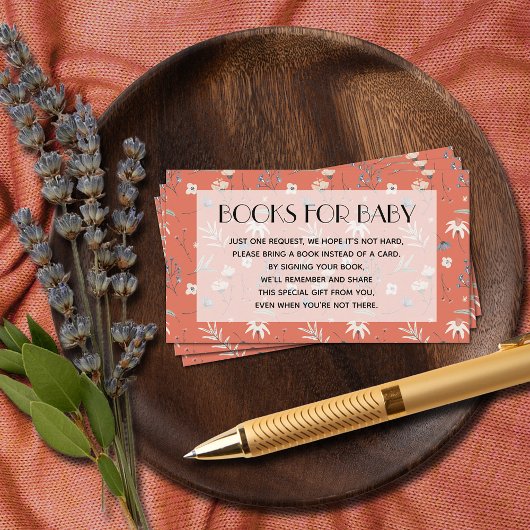 Wildflowers op Terracotta Baby Boek aanvragen Informatiekaartje