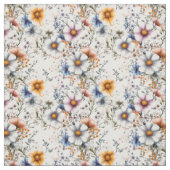 Wildflowers op wit stof (Swatch)