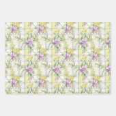  Wildflowers Paarse, geel, groen Inpakpapier Vel (Voorkant)