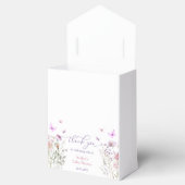 Wildflowers Paarse vlinder Baby shower dank u Bedankdoosjes (Geopend)