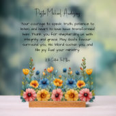 Wildflowers Pastor Waardering Acryl Teken Bord (Neutraal)