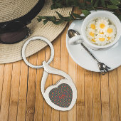 Wildflowers pattern name grey Metal Keychain