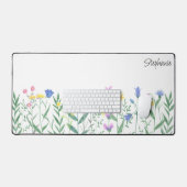Wildflowers Persoonlijke scriptnaam Bureaumat (Keyboard & Muis)
