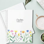 Wildflowers Persoonlijke scriptnaam Planner<br><div class="desc">Deze bloemetjesplanner is versierd met handgetekende wilde bloemen en stijlvolle scripttypografie. Gemakkelijk aan te passen met jouw naam en jaar. Gebruik het ontwerpgereedschap om de tekstgrootte,  -stijl of -kleur te wijzigen. Originele tekening © Michele Davies.</div>