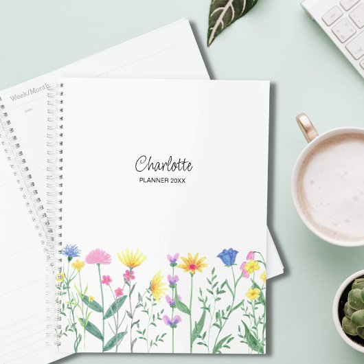 Wildflowers Persoonlijke scriptnaam Planner