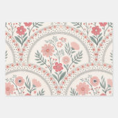 Wildflowers Pink Pastel Botanical Garden Floral Inpakpapier Vel (Voorkant 3)