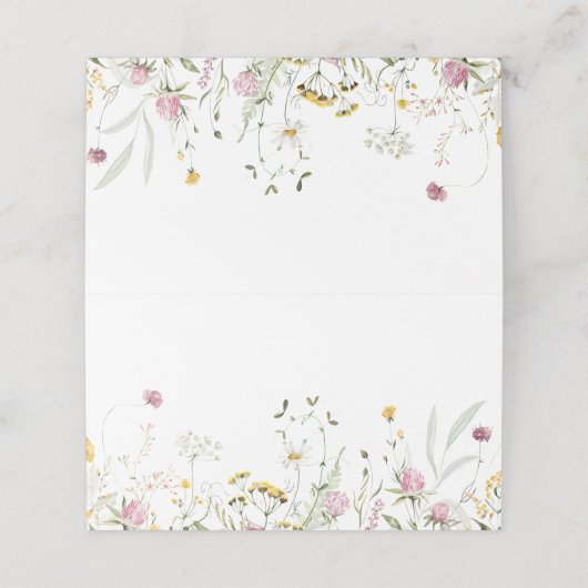 Wildflowers Plaatskaart Trouw Plaatskaartje (Buitenkant ongevouwen)