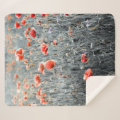 Wildflowers poppies sherpa deken (Voorkant (horizontaal))