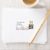 Wildflowers QR code business logo retouradres Etiket (Insitu)