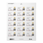 Wildflowers QR code business logo retouradres Etiket (Full Sheet)