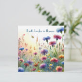 Wildflowers & Quote Bedankkaart (Staand voorkant)