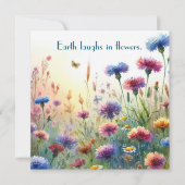 Wildflowers & Quote Bedankkaart (Voorkant)