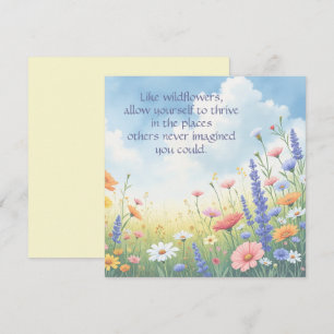 Wildflowers & Quote Kaart