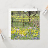 Wildflowers Quote Note Kaart (Voorkant / Achterkant in situ)