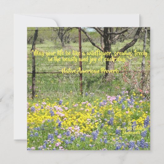 Wildflowers Quote Note Kaart (Voorkant)
