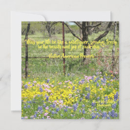 Wildflowers Quote Note Kaart