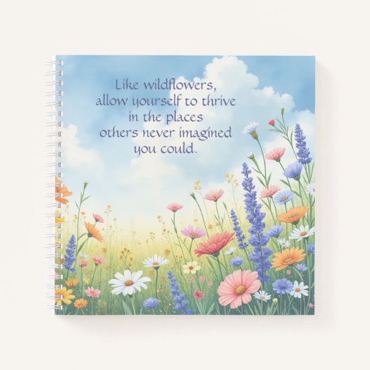 Wildflowers & Quote Notitieboek (Voorkant)