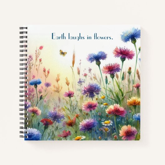 Wildflowers & Quote Notitieboek (Voorkant)
