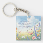 Wildflowers & Quote Sleutelhanger (Voorkant)