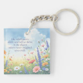 Wildflowers & Quote Sleutelhanger (Achterkant)